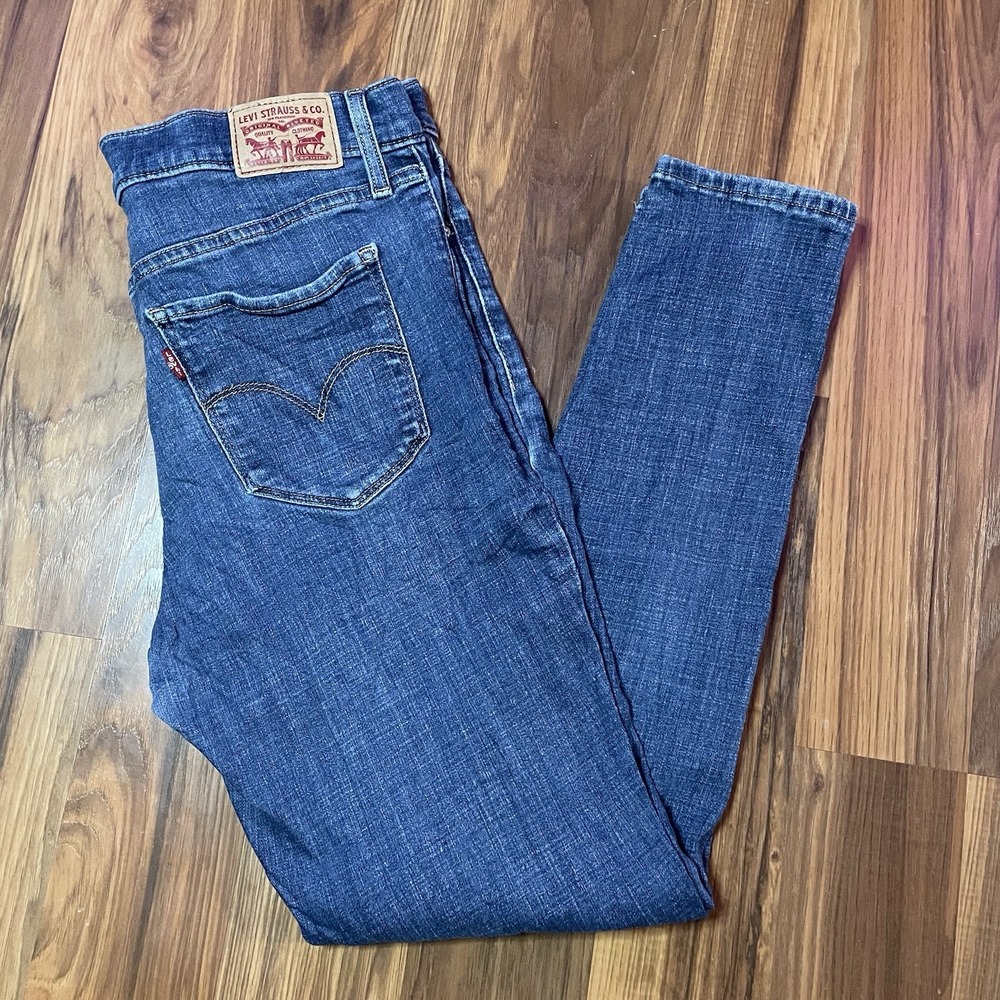 Women's 30 Levis 311 Shaping Skinny Jeans Blue Denim Mid Rise Stretch Slim Fit